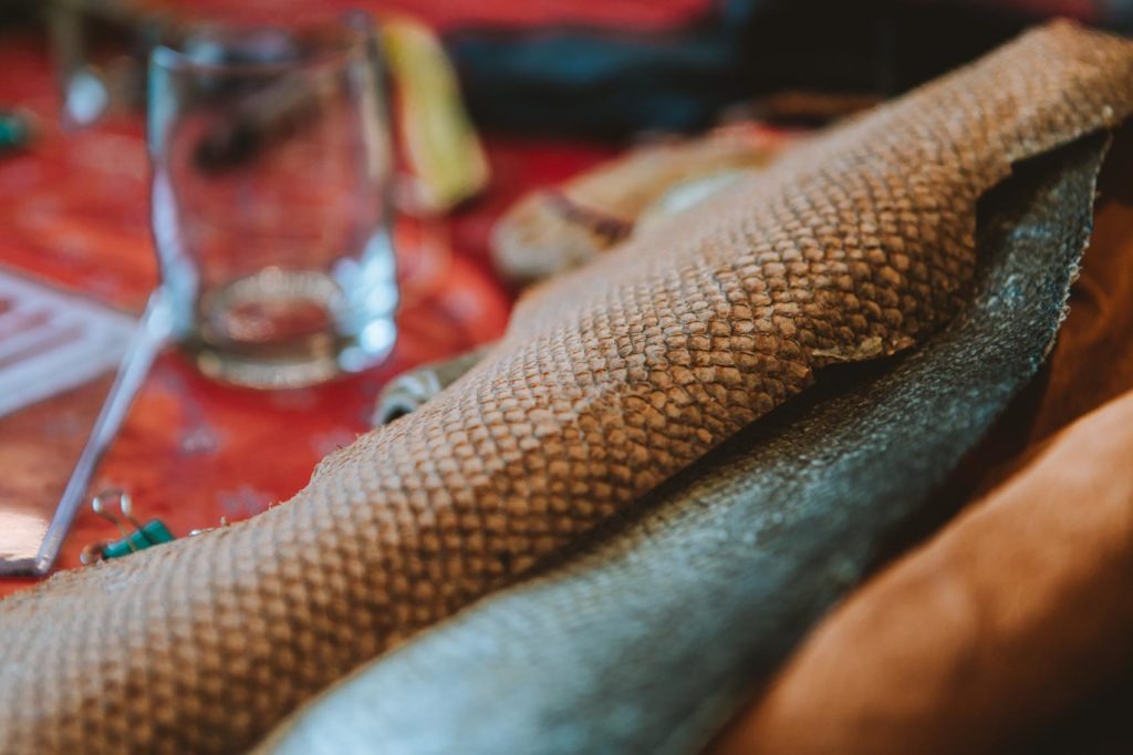 Some people practicing doudji use fish skin in their Sámi handicraft.